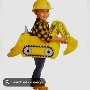I Want to Be Construction Bulldozer Bob Builder 3-D Ride In Costume Kids 3-7